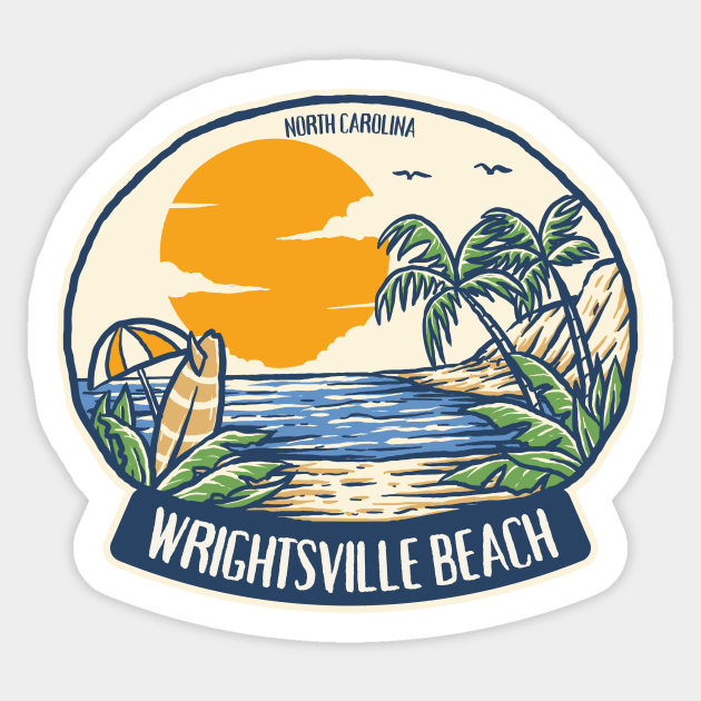 Wrightsville Beach North Carolina Sticker by soulfulprintss8